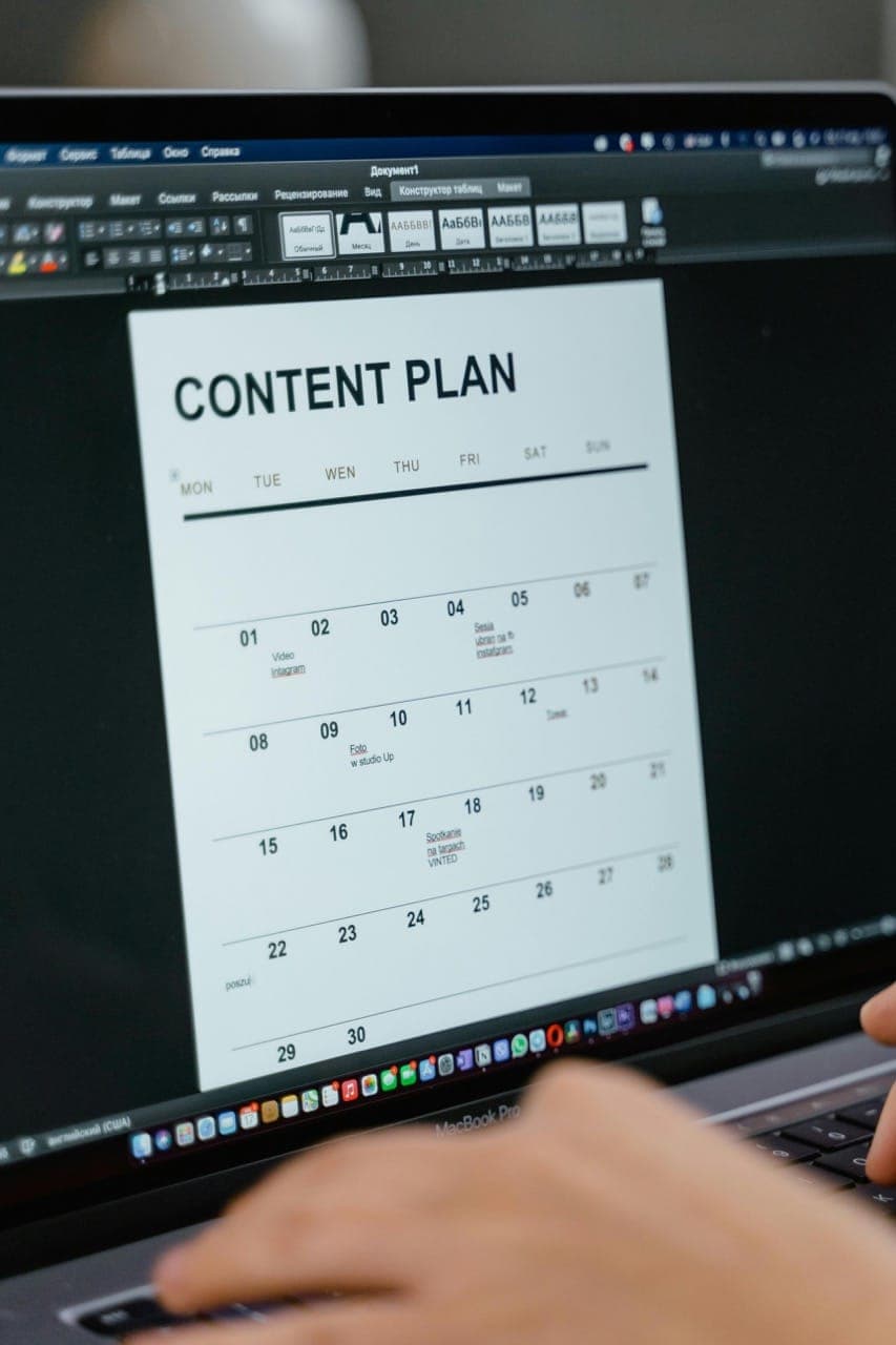 Creator tools and template materials on a desk